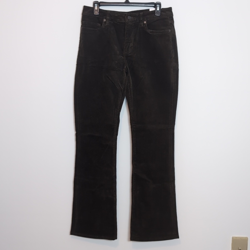 Lands' End Brown Mid Rise Boot Cut Corduroy Pants